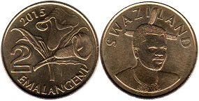 coin Swaziland 2 emalangeni 2015