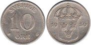 coin Sweden 10 ore 1930