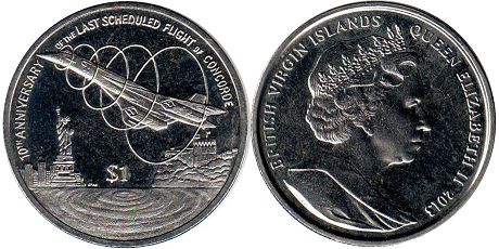 coin Virgin Islands 1 dollar 2013