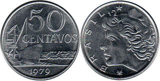 coin Brazil 50 centavos 1979