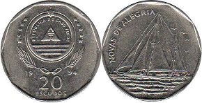 piece Cape Verdepuis 20 escudos 1994