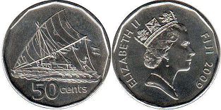 coin Fiji 50 cents 2009