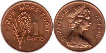coin Fiji 1 cent 1981