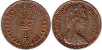 coin UK 1/2 penny 1982