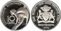 coin Guyana 10 cents 1976