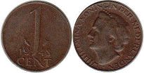 monnaie Pays-Bas 1 cent 1948