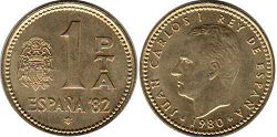 monnaie Espagne 1 peseta 1980
