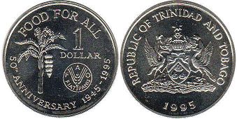 coin Trinidad and Tobago 1 dollar 1995