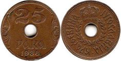 coin Yugoslavia 25 para 1938