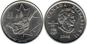 pièce de monnaie canadian commémorative pièce de monnaie 25 cents 2008