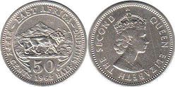 coin BRITISH EAST AFRICA 50 cents 1963