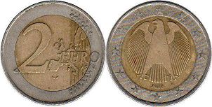 pièce de monnaie Germany 2 euro 2002