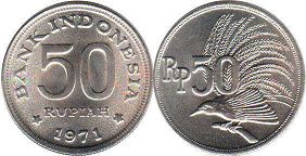 coin Indonesia 50 rupiah 1971