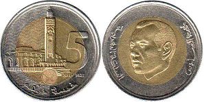 coin Morocco 5 dirhams 2011