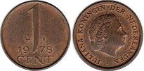 monnaie Pays-Bas 1 cent 1978