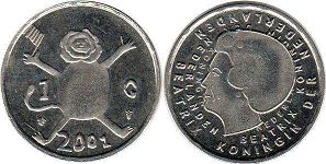 Münze Niederlande 1 Gulden 2001