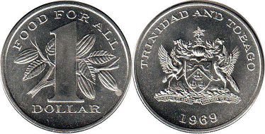 coin Trinidad and Tobago 1 dollar 1969