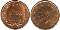 coin Turkey 1000 lira 1995