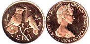 coin Virgin Islands 1 cent 1974