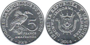 coin Burundi 5 francs