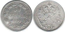 mynt Finland 50 pennia 1890