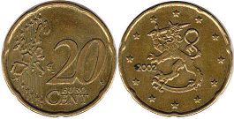 moneta Finlandia 20 euro cent 2002