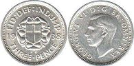 monnaie UK 3 pence 1938