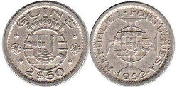 coin Portugal Guinea $50 escudos GUINE