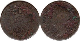 coin Ireland 1/2 penny 1741