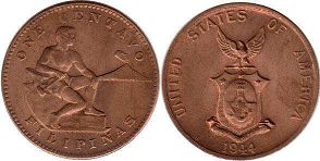 coin Philippines 1 centavo 1944