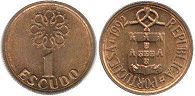 coin Portugal 1 escudo 1992