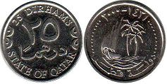 coin Qatar 25 dirhams 2000