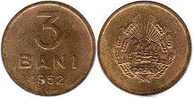 coin Romania 3 bani 1952