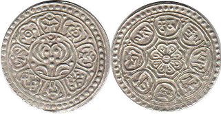 coin Tibet 1 tangka no date (1907-25)