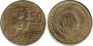 coin Yugoslavia 50 dinara 1963