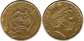 australian commemmorative coin 1 dollar 2002