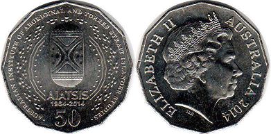 australian commemmorative coin 50 cents 2014