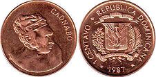 coin Dominican Republic 1 centavo 1987