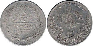 coin Egypt 5 qirsh 1898