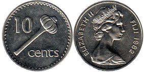 coin Fiji 10 cents 1982
