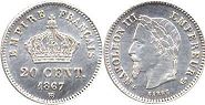 coin France 20 centimes 1867 coin France 20 centimes 1867