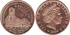 coin Isle of Man 1 penny 2000