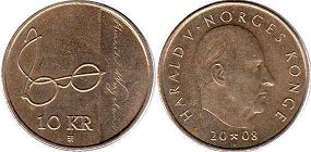 mynt Norge 10 kroner 2008