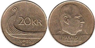 mynt Norge 20 kroner 2003