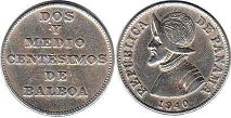 coin Panama 2 1/2 centesimos 1940