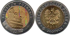 coin Poland 5 zlotych 2015