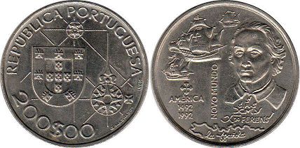 coin Portugal 200 escudos 1992