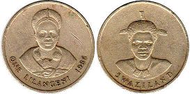 coin Swaziland 1 lilangeni 1986
