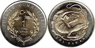 coin Turkey 1 lira 2015