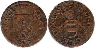 coin Liege liard no date (1650-1688)